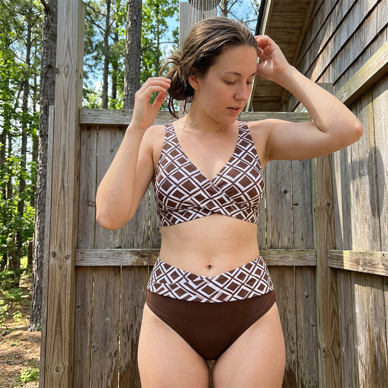 🌊 LIMITED-TIME 50% OFF! 👙Women's High Waist Two-Piece Bikini Set
