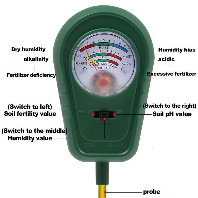 🌱50% OFF NOW ! ✨3-in-1 Soil Detector with Pointer Display – Tests moisture, pH and sunlight, easy reading, no battery needed, ideal for garden & potted plants