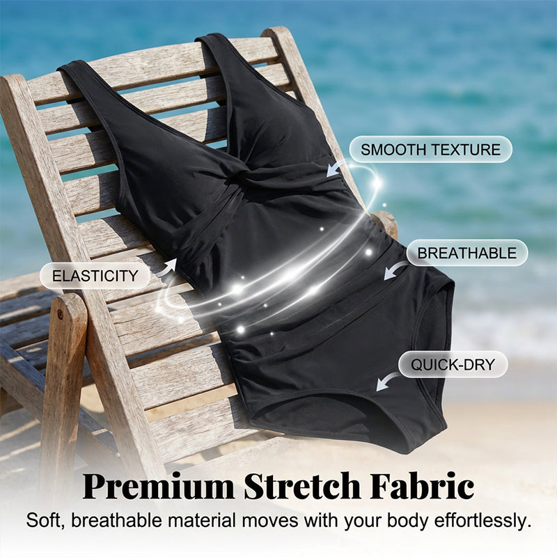 📢📢45% OFF !! ⏰Women's Tummy Control One-Piece Swimsuit