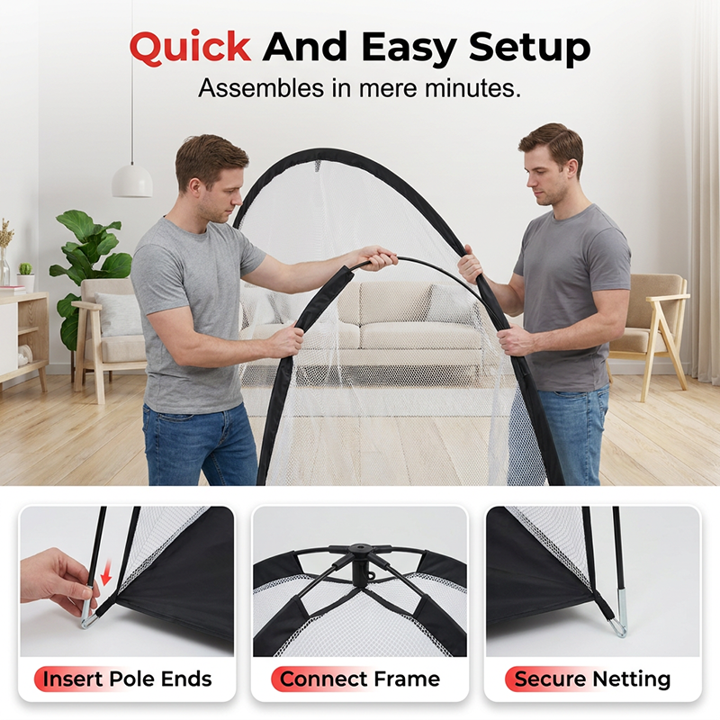 Golf Practice Net with Target