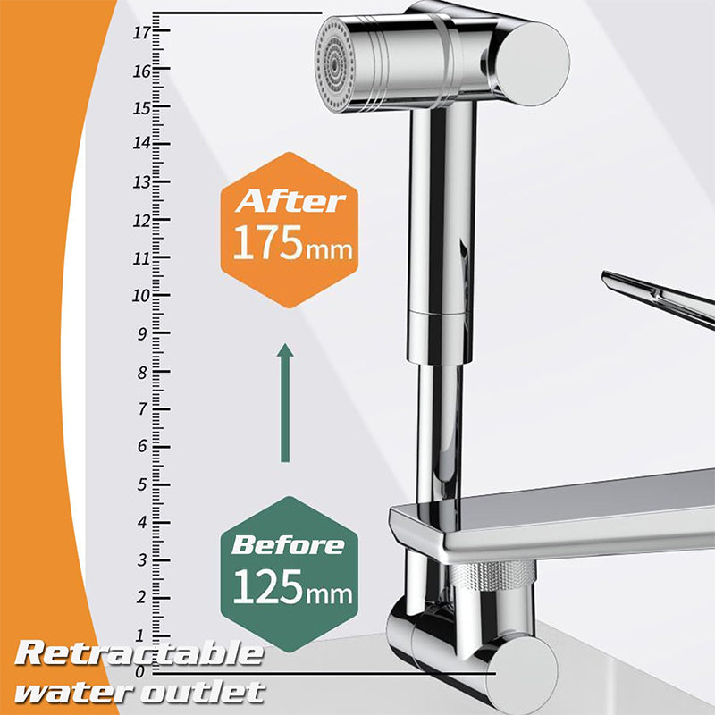 3D Filter Faucet Set - Multi-Angle Swivel Faucet Aerator with 3 Included Filter Cartridges, Anti-Splash Soft Aeration, Transparent Visible Filter Housing, Compatible with Kitchen, Bathroom & Laundry Faucets