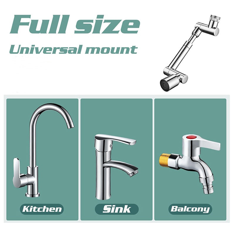 3D Filter Faucet Set - Multi-Angle Swivel Faucet Aerator with 3 Included Filter Cartridges, Anti-Splash Soft Aeration, Transparent Visible Filter Housing, Compatible with Kitchen, Bathroom & Laundry Faucets