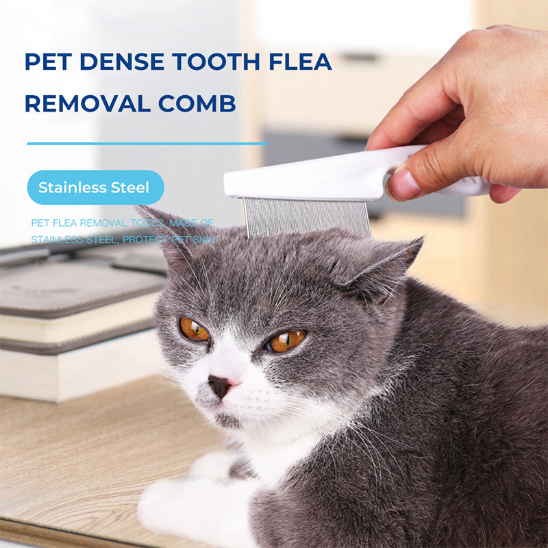 🐾 BUY 1 GET 1 FREE! 🛁 Multifunctional Pet Grooming Comb – Fine stainless steel needles – Removes tear stains, fleas & tangles – gentle on skin, effective for cats and dogs ✨🐶