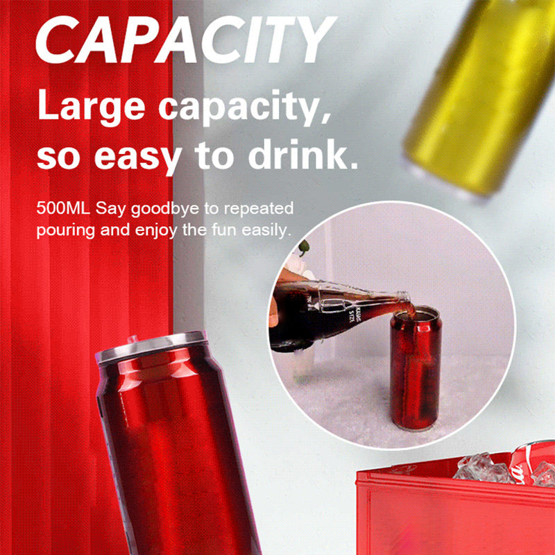 🥤Double-Layer Stainless Steel Cola Can-Shaped Insulated Cup