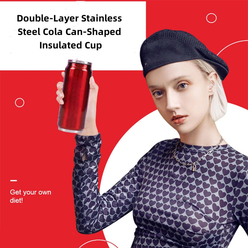 🥤Double-Layer Stainless Steel Cola Can-Shaped Insulated Cup