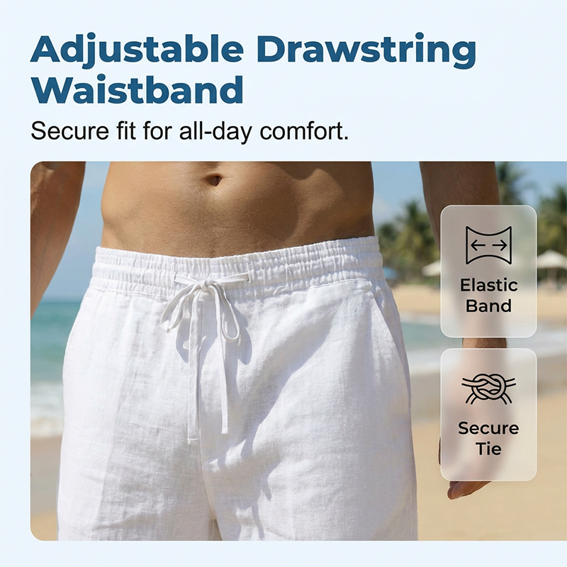 👖Men's Casual Capri Pants with Drawstring Waist