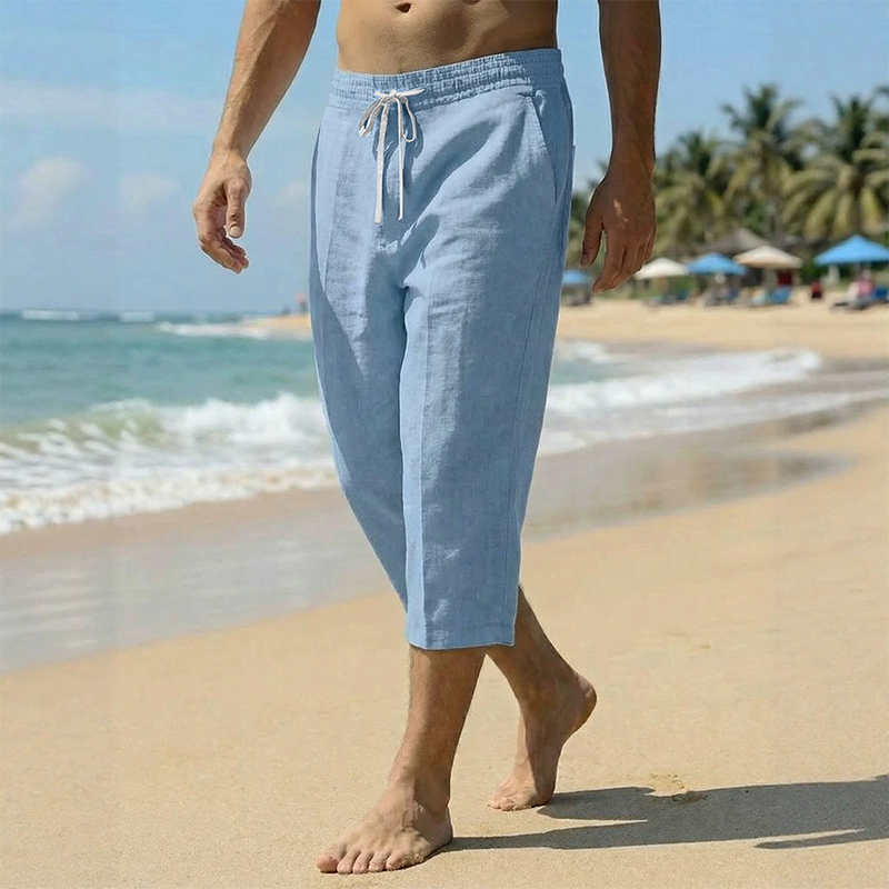 👖Men's Casual Capri Pants with Drawstring Waist