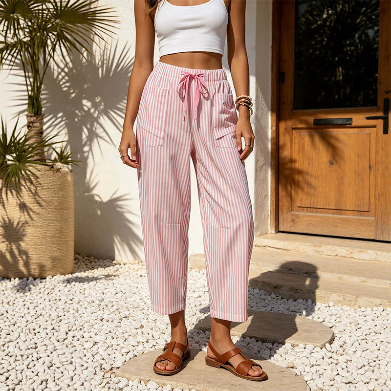 👖☀️Women's Striped Cropped Lounge Pants– Summer Comfort & Effortless Style✨