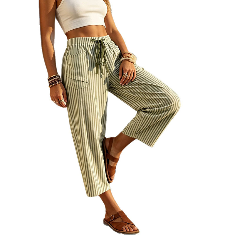 👖☀️Women's Striped Cropped Lounge Pants– Summer Comfort & Effortless Style✨
