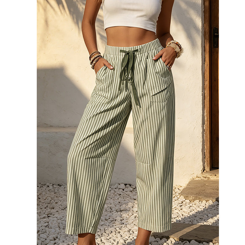 👖☀️Women's Striped Cropped Lounge Pants– Summer Comfort & Effortless Style✨