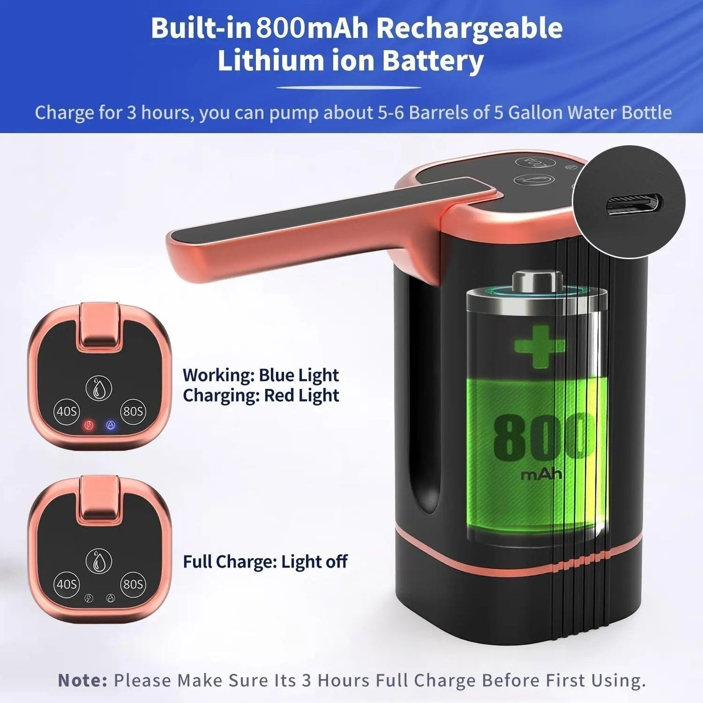 ✨Automatic Dispenser Pump – Rechargeable, Foldable Spout, Universal Fit