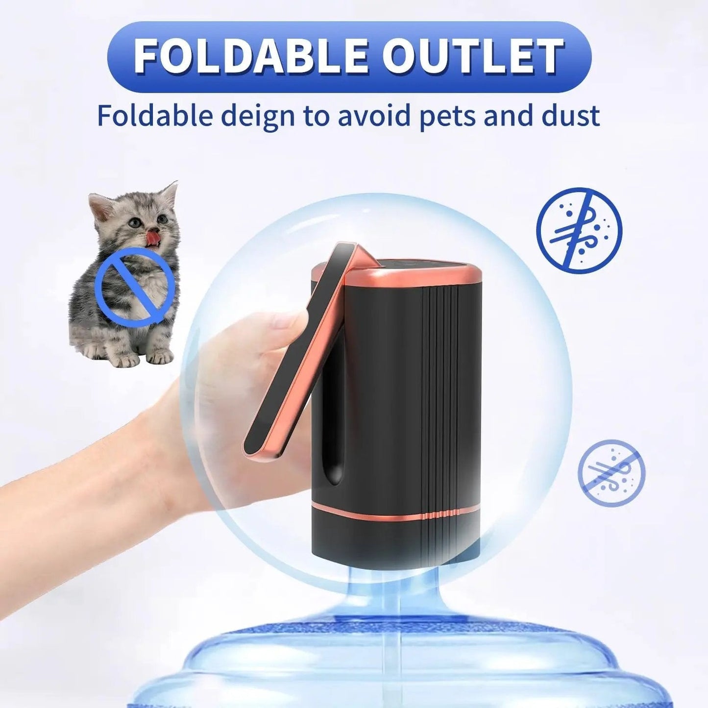✨Automatic Dispenser Pump – Rechargeable, Foldable Spout, Universal Fit
