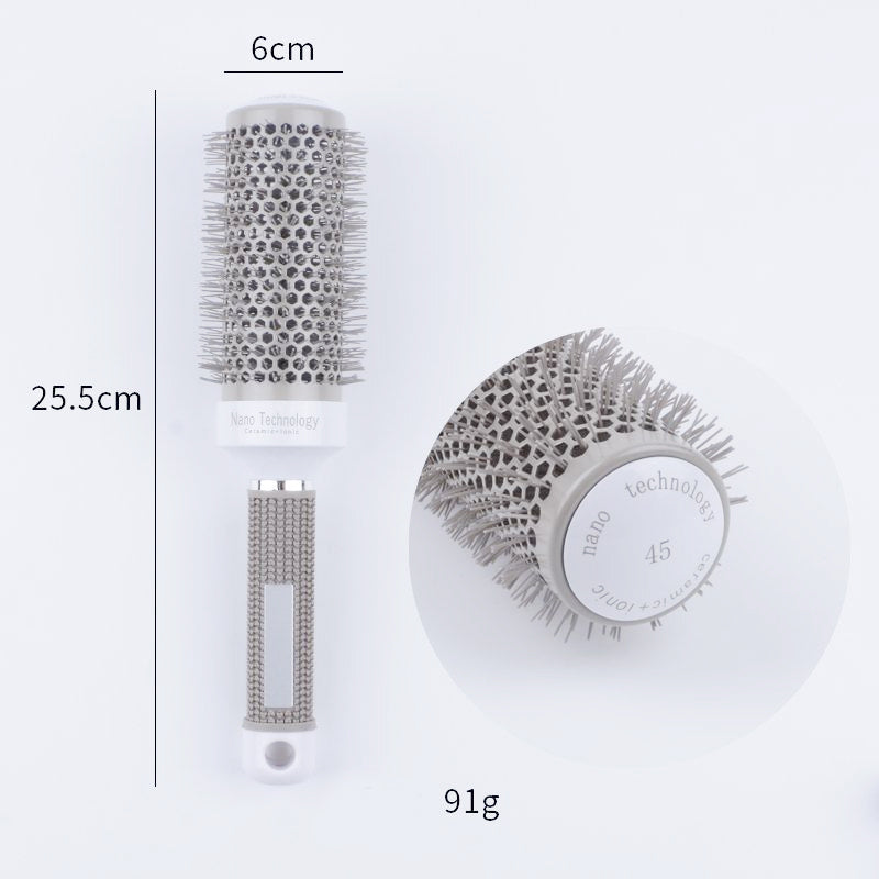 💇50% OFF NOW! Professional Vented Round Hair Brush – Boar & Nylon Bristle Curling Blow Dry Brush, Honeycomb Vent Barrel for Fast Drying, Volume & Smooth Hairstyle at Home Salon