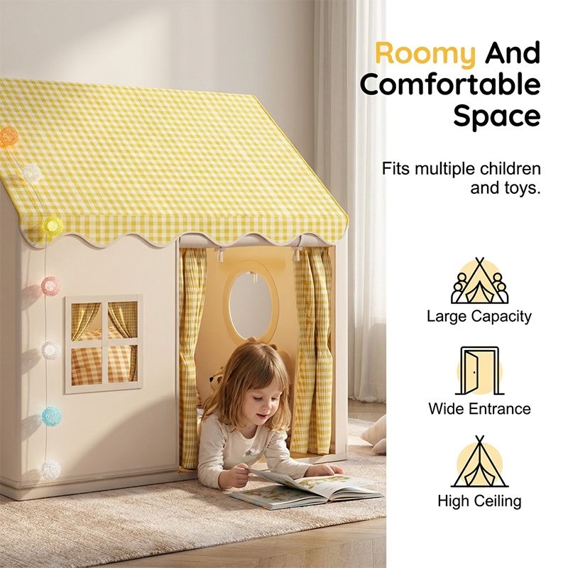 🏰 50% OFF NOW! ⏰ Children's Play Tent Castle – Spacious & easy to set up – Breathable fabric, perfect for indoor or outdoor fun – encourages imaginative play ✨🧸
