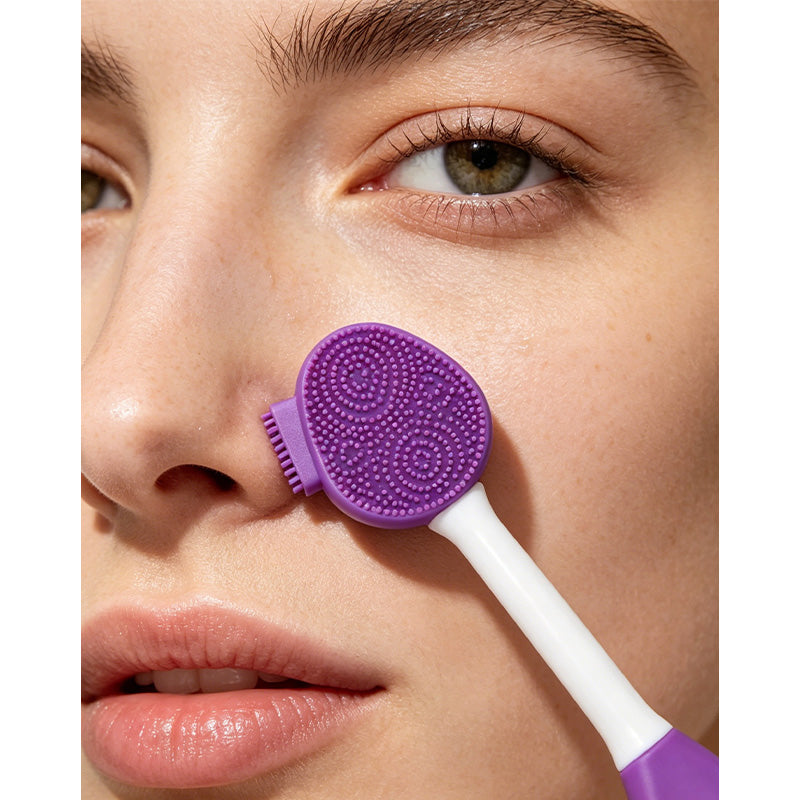 🧼 Last Day Special Price £8.99 ! 🔥Buy 1 Get 1 Free🎁2-in-1 Silicone Face Mask Brush & Cleanser✨