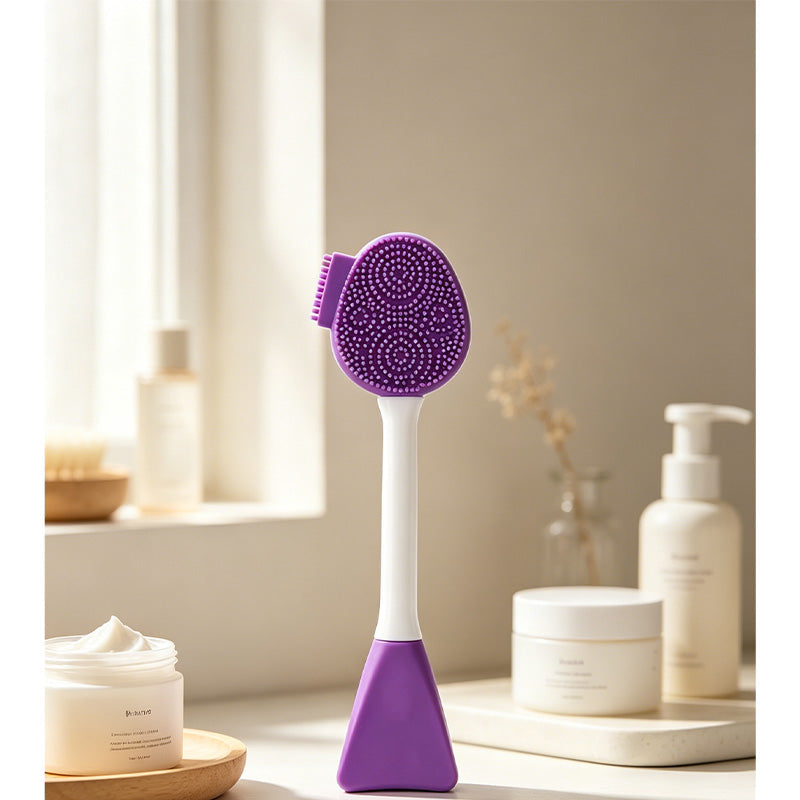 🧼 Last Day Special Price £8.99 ! 🔥Buy 1 Get 1 Free🎁2-in-1 Silicone Face Mask Brush & Cleanser✨