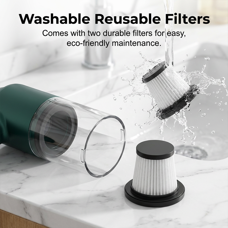 🚗50% OFF NOW ! 💨10000Pa Cordless Handheld Vacuum – Washable Filter & Multi-Nozzle Kit, Portable Powerful Suction Car & Home Cleaner