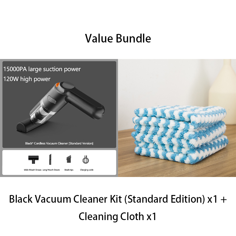 🚗50% OFF NOW ! 💨10000Pa Cordless Handheld Vacuum – Washable Filter & Multi-Nozzle Kit, Portable Powerful Suction Car & Home Cleaner