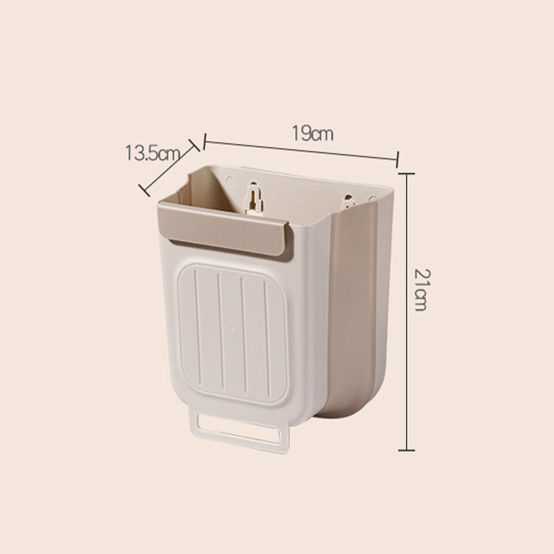 🍃50% OFF NOW! Multipurpose Hanging Collapsible Kitchen Trash Can‑Space‑Saving Wall Mount Foldable Waste Bin, Hanging Garbage Container for Food Scraps, Cabinet Door Mount for Home Kitchen Countertop Prep