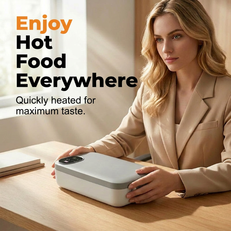 🍱 50% OFF NOW! ⚡ Portable Electric Lunch Box with Self-Heating – Compact & silent – Keeps meals warm – perfect for office, road trips or picnics 🔋✨