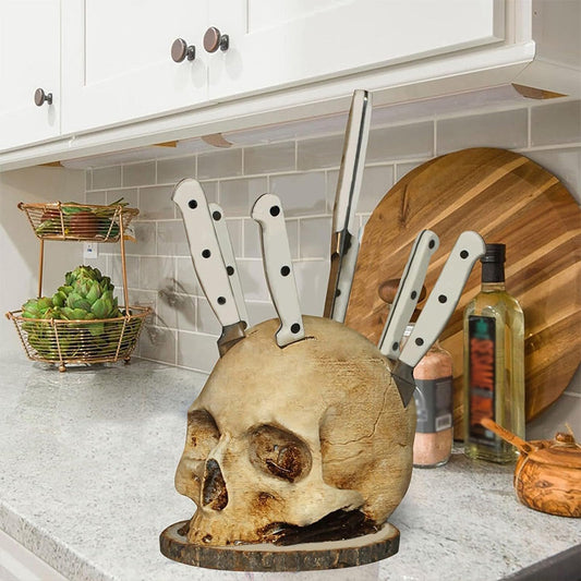 ⏳Limited-time 50% off⏰Creative Skull Resin Knife Holder💀🔪
