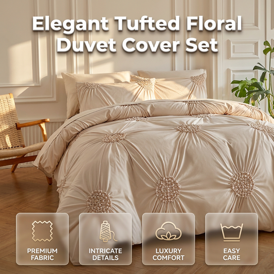 🎉 50% OFF !! 💞 Elegant Pinch Pleat Duvet Cover Set– Soft, Stylish & Designed For A Cosy Bedroom Retreat 🛏️