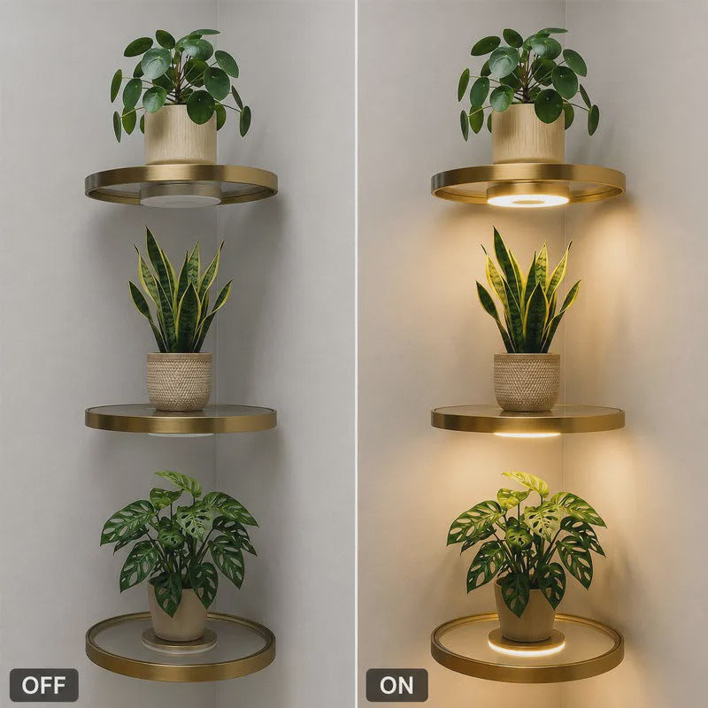 📢📢50% OFF !! ⏰Floating Wall Shelf with Built-in Ambient LED Light