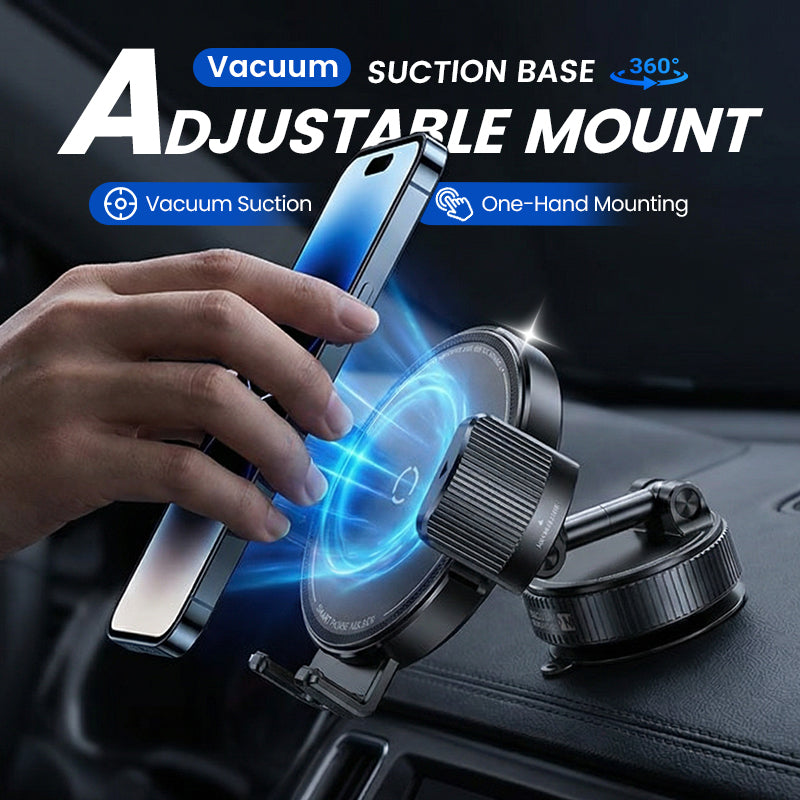 📱50% OFF NOW! Adjustable Magnetic Car Mount‑ Vacuum Suction Base Phone Holder, 360° Rotation Universal Stable Magnetic Phone Stand for Car Dashboard & Windshield
