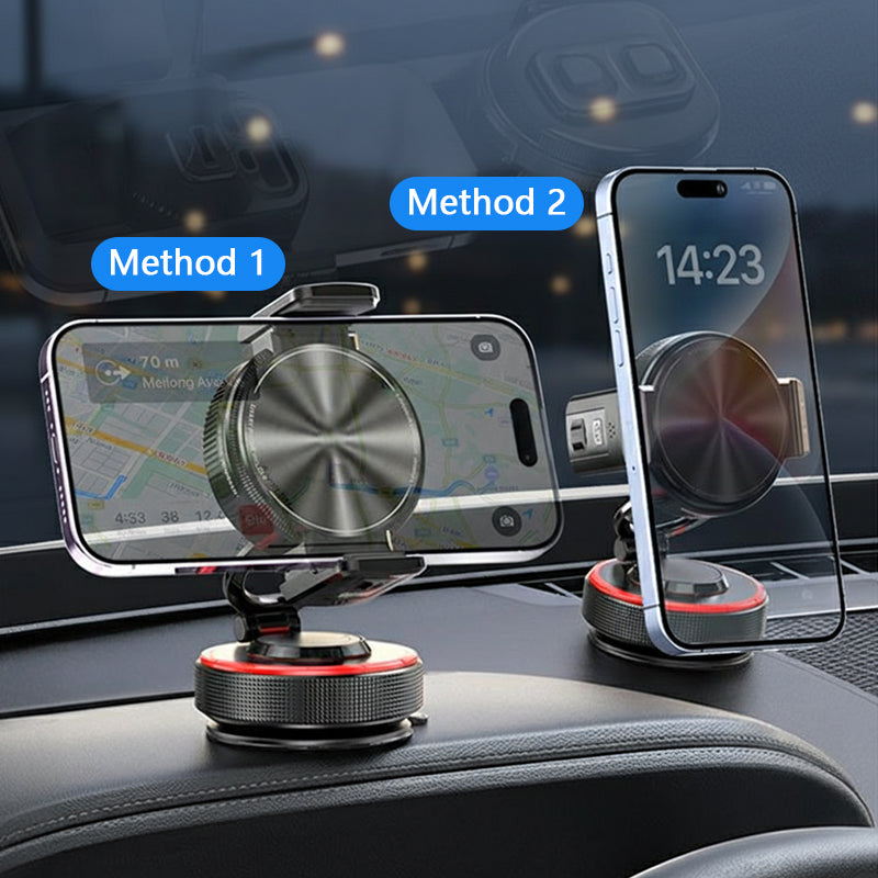 📱50% OFF NOW! Adjustable Magnetic Car Mount‑ Vacuum Suction Base Phone Holder, 360° Rotation Universal Stable Magnetic Phone Stand for Car Dashboard & Windshield