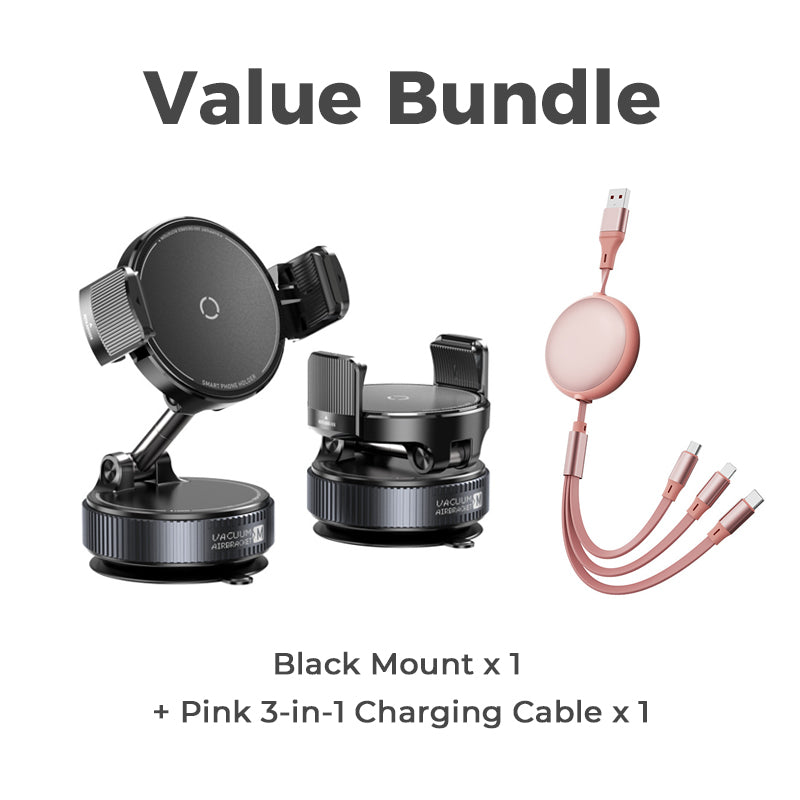 📱50% OFF NOW! Adjustable Magnetic Car Mount‑ Vacuum Suction Base Phone Holder, 360° Rotation Universal Stable Magnetic Phone Stand for Car Dashboard & Windshield