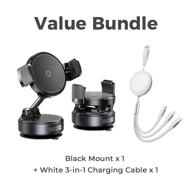 📱50% OFF NOW! Adjustable Magnetic Car Mount‑ Vacuum Suction Base Phone Holder, 360° Rotation Universal Stable Magnetic Phone Stand for Car Dashboard & Windshield