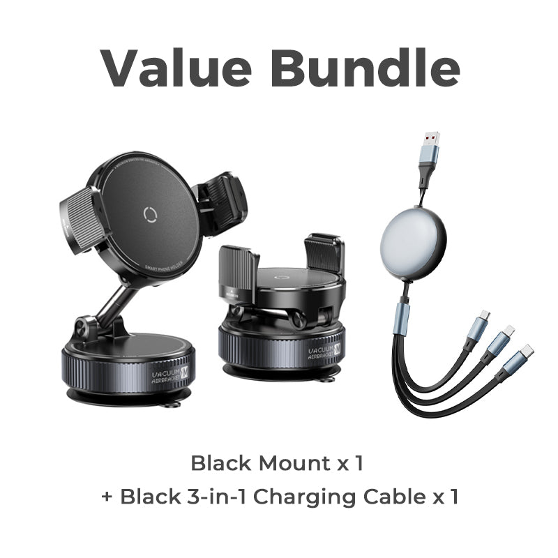 📱50% OFF NOW! Adjustable Magnetic Car Mount‑ Vacuum Suction Base Phone Holder, 360° Rotation Universal Stable Magnetic Phone Stand for Car Dashboard & Windshield