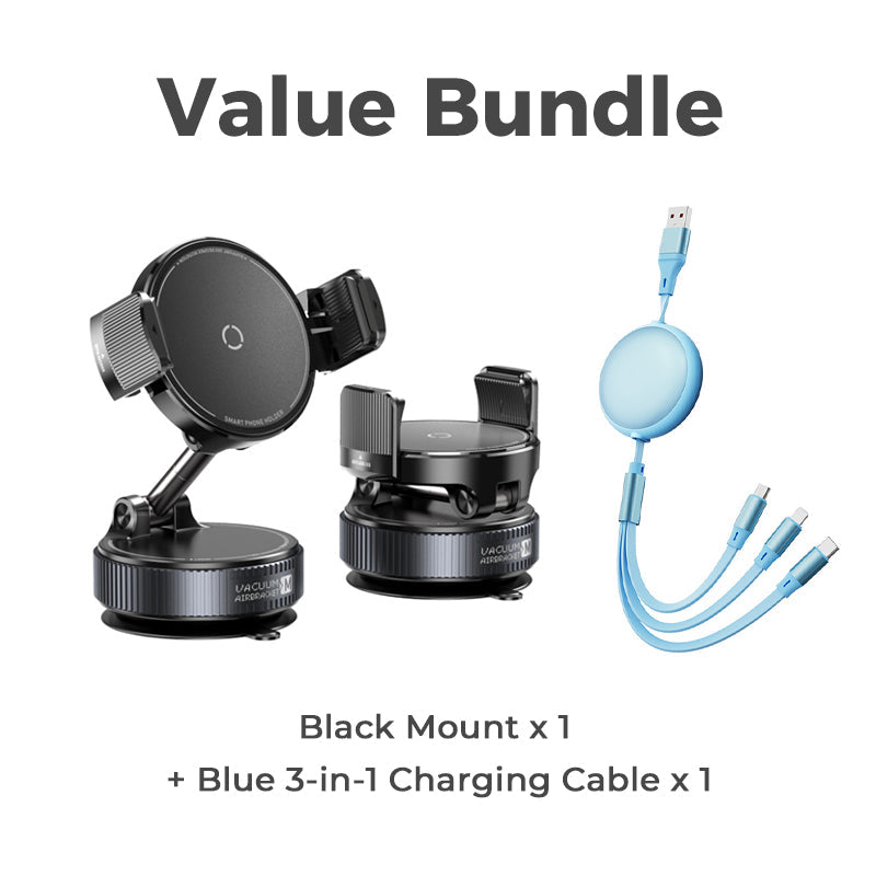 📱50% OFF NOW! Adjustable Magnetic Car Mount‑ Vacuum Suction Base Phone Holder, 360° Rotation Universal Stable Magnetic Phone Stand for Car Dashboard & Windshield