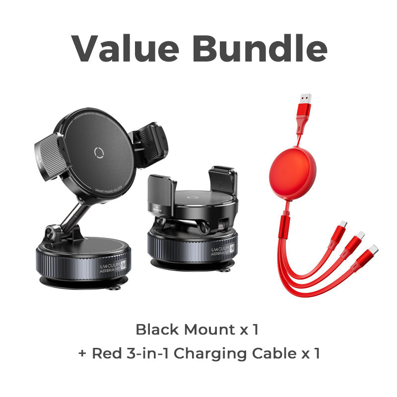 📱50% OFF NOW! Adjustable Magnetic Car Mount‑ Vacuum Suction Base Phone Holder, 360° Rotation Universal Stable Magnetic Phone Stand for Car Dashboard & Windshield