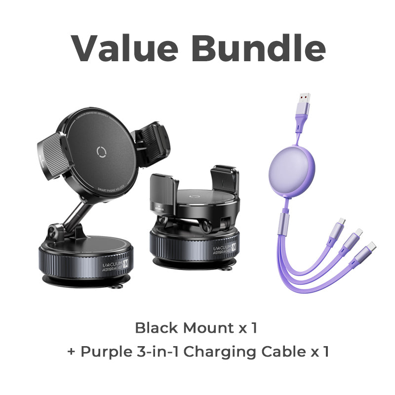 📱50% OFF NOW! Adjustable Magnetic Car Mount‑ Vacuum Suction Base Phone Holder, 360° Rotation Universal Stable Magnetic Phone Stand for Car Dashboard & Windshield