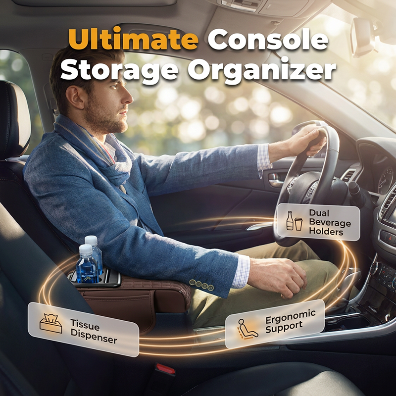 📢📢50% OFF !! ⏰Multifunctional Car Console Storage Box & Armrest