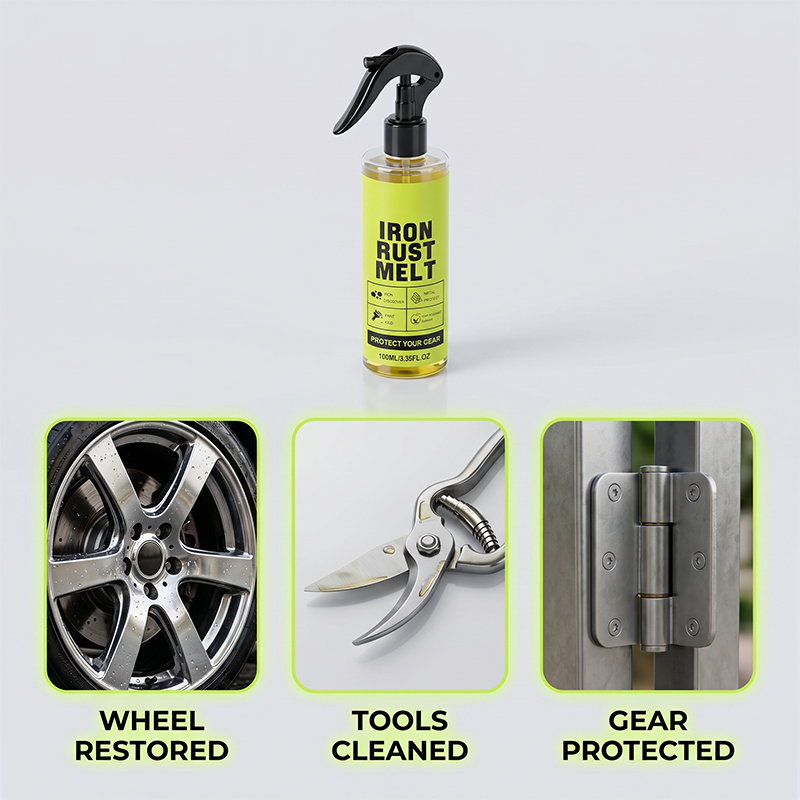🛠Factory direct sale, genuine 50% off！✨One-click remove old rust！Iron Rust Melt Spray