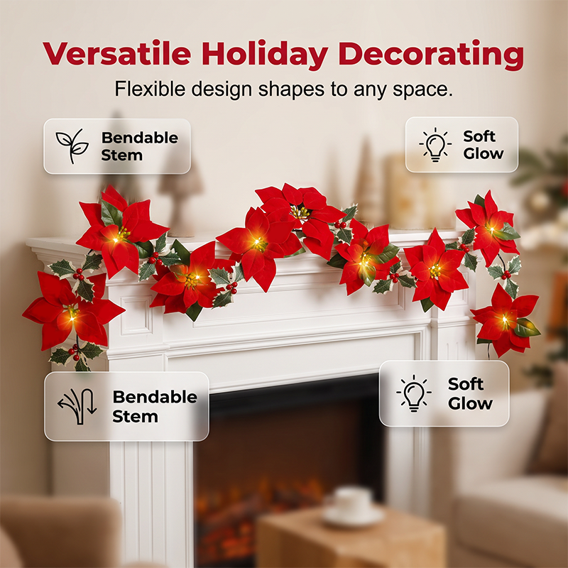 🎄Festive atmosphere String Lights – Add a Warm Holiday Glow ✨