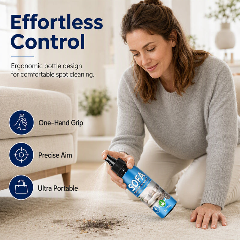🥳2026 HOT SALE-￡6.99!! 🥳✨ 50% OFF! No‑Rinse Fabric Cleaner Spray – Just spray & wipe – no water, no rinsing. Perfect for sofas, carpets & upholstery – fresh in minutes! 🧼💨