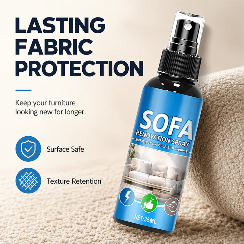 🥳2026 HOT SALE-￡6.99!! 🥳✨ 50% OFF! No‑Rinse Fabric Cleaner Spray – Just spray & wipe – no water, no rinsing. Perfect for sofas, carpets & upholstery – fresh in minutes! 🧼💨