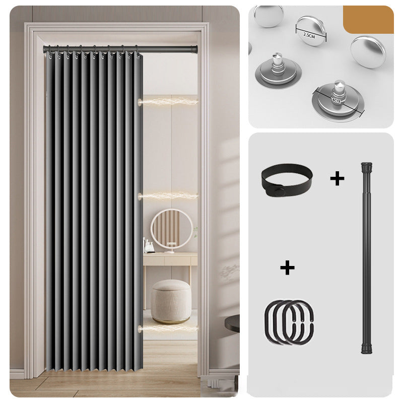 ⏰🔥LIMITED TIME 50% OFF! ⭐No-Drill Magnetic Accordion Door Curtain