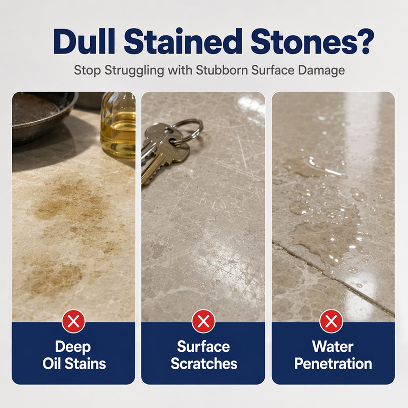✨ Marble Cleaning & Polishing Agent – Gently Cleans, Enhances Shine, Protects Sealed Stone ✨