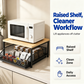 📦 50% Off!  2-Tier Kitchen Microwave Stand with Slide-Out Storage Drawer