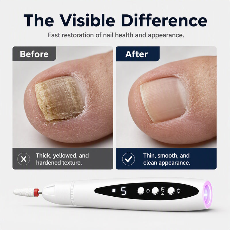 ⏰🎉Limited-time Offer: 50% OFF!🎉—2-in-1 Electric Nail Drill with UV Gel Light Portable Manicure Pedicure Kit