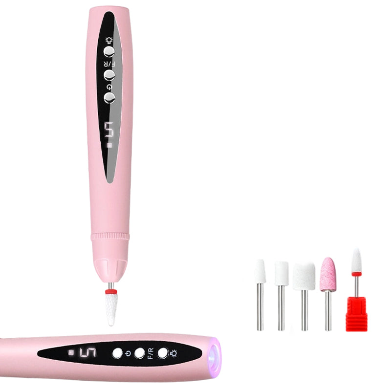 ⏰🎉Limited-time Offer: 50% OFF!🎉—2-in-1 Electric Nail Drill with UV Gel Light Portable Manicure Pedicure Kit