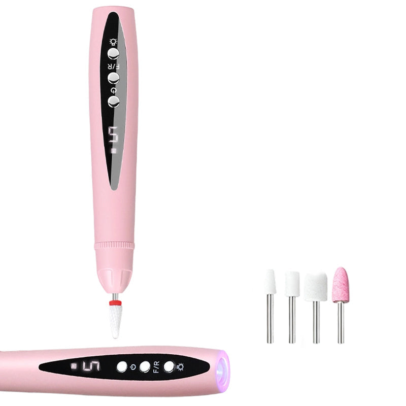 ⏰🎉Limited-time Offer: 50% OFF!🎉—2-in-1 Electric Nail Drill with UV Gel Light Portable Manicure Pedicure Kit