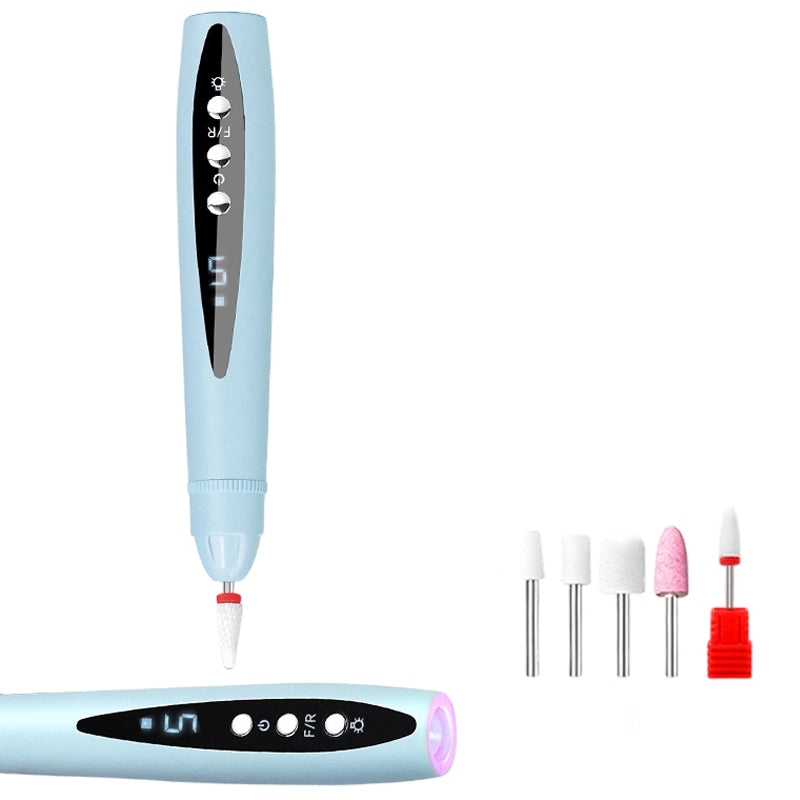 ⏰🎉Limited-time Offer: 50% OFF!🎉—2-in-1 Electric Nail Drill with UV Gel Light Portable Manicure Pedicure Kit