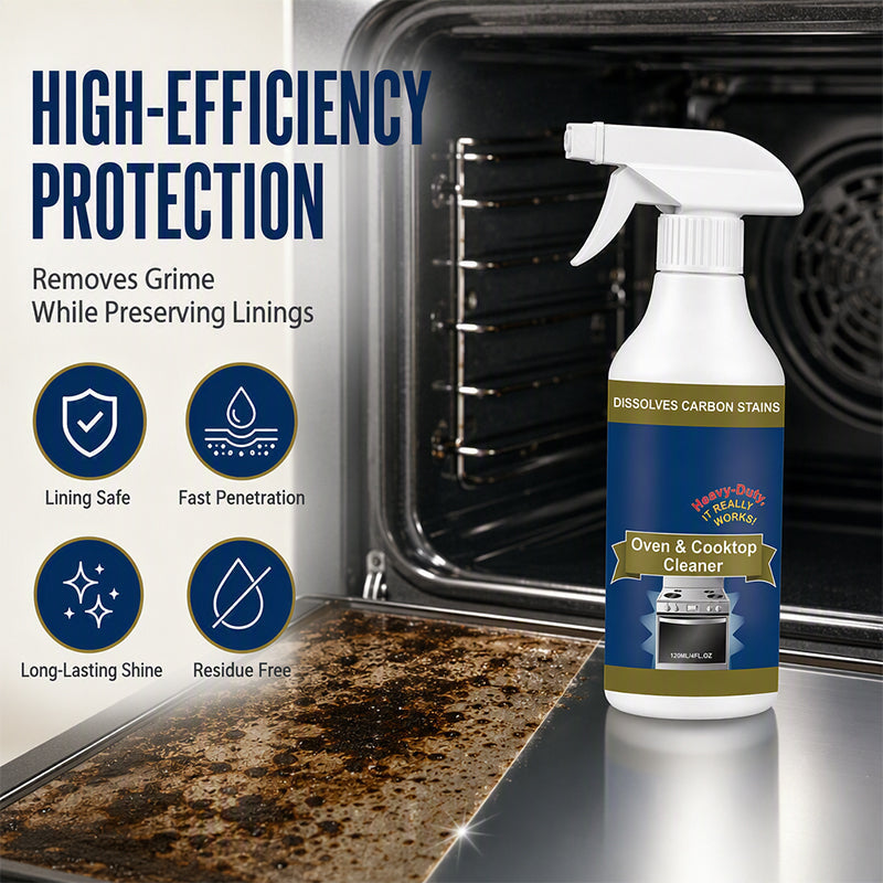 💥 LAST DAY 50% OFF 🔥BUY 2 GET 1 FREE🌻Heavy Duty Oven & Cooktop Cleaner Spray