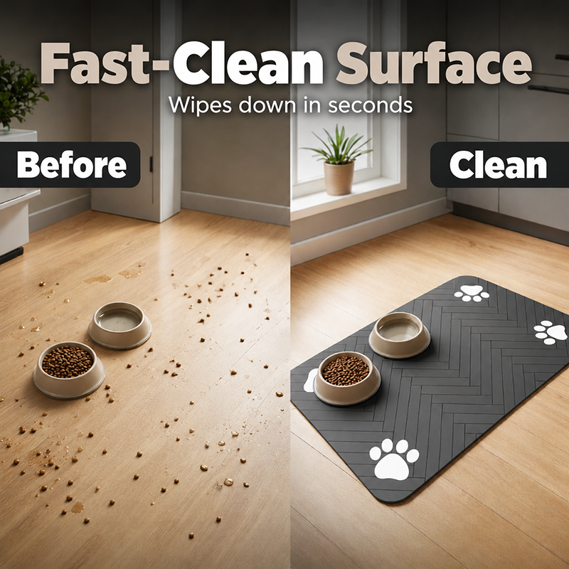 📢📢50% OFF !! ⏰Easy-Clean Pet Feeding Mat
