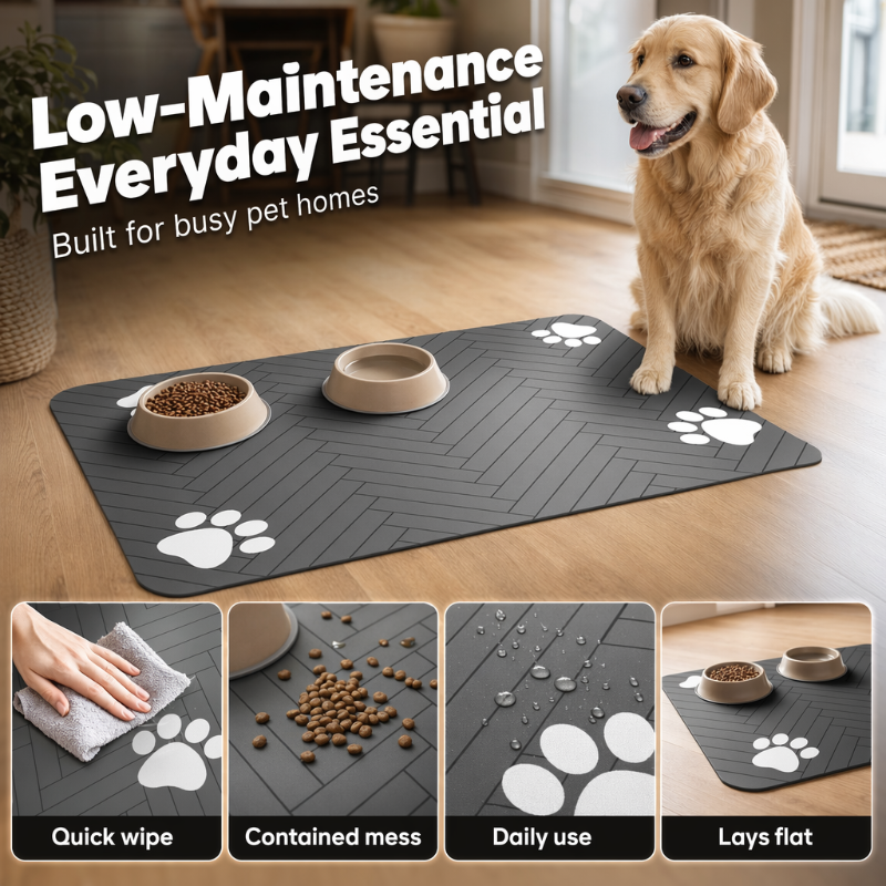 📢📢50% OFF !! ⏰Easy-Clean Pet Feeding Mat